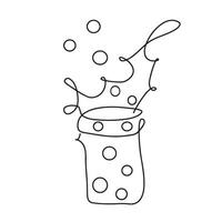 Continuous lines, coffee, latte, art, heart, hand drawn, simple lines, illustration vector