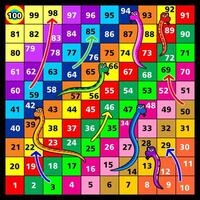 board game template snakes and ladders vector