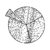 analysis pie chart sketch hand drawn vector