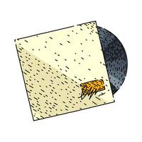 LP vynil record sketch hand drawn vector