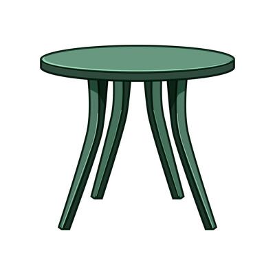 easy plastic table cartoon illustration