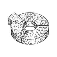 statistics pie chart sketch hand drawn vector