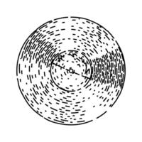 analog vynil record sketch hand drawn vector