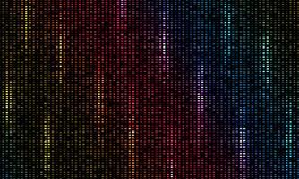 Abstract technology futuristic digital concept square pattern with particles square elements on dark colorful background. vector