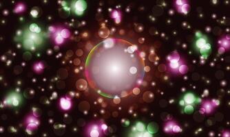 bright bokeh light abstract background. circle bubble dark background. vector
