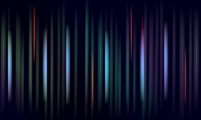 Dark colorful stripes abstract banner design. neon tech black lines.