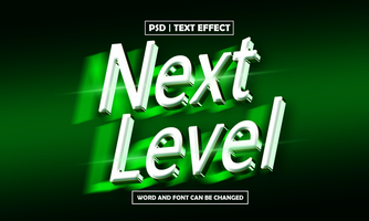 Next Level 3D Editable Text Effect psd