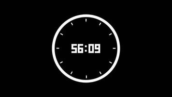 Animated Digital Countdown Timer Animation video