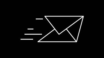 Fast Moving Mail Envelope Icon Animation video