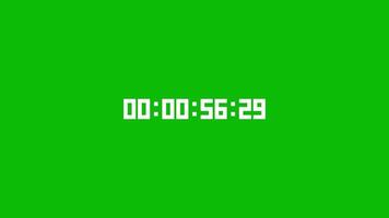 Digital Countdown Timer with Green Screen Background video