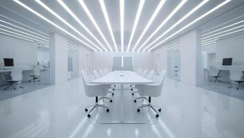 Modern Office Space With Sleek Design and Abundant Natural Light photo