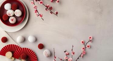Traditional Mooncakes Displayed With Decorative Elements During Festive Celebration photo