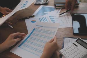 Business meetings to analyze investment strategies and brainstorm sales plans for a more profitable business. photo