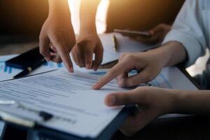 Business meetings to analyze investment strategies and brainstorm sales plans for a more profitable business. photo