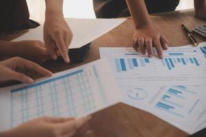 Business meetings to analyze investment strategies and brainstorm sales plans for a more profitable business. photo