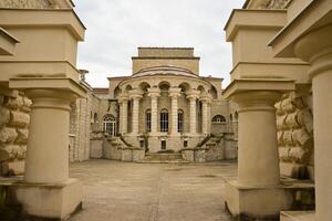 Beautiful building with columns. Semashko mud baths. Built in 1913-1915. Essentuki, Stavropol Territory, Russia. photo