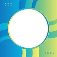 blue and yellow oval with a white background. The oval shape is simple and elegant, with no distracting elements vector
