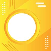 Blank Circle with Yellow Abstract Background vector