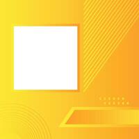 Yellow and Orange Gradient background with a white frame and a black dot in the middle vector