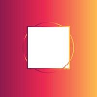 Cute Square White Frame Gradient Background vector