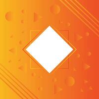Simple abstract orange background With White frame vector