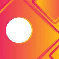 Orange and Red Gradient Abstract Background with white circle vector