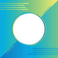 blue and yellow Gradient background circle with a white dot and line vector