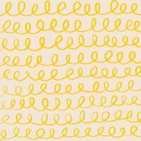 Pastel hand drawn pattern, pencil yellow swirls. Chaotic ink textured spiral lines on beige background, scribbles, doodle. Sketch illustration. vector