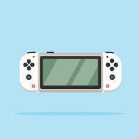 game controller with screen in the middle. illustration of modern electronic device for playing vector