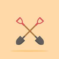 shovel for digging. illustration of mining tools. suitable for posters and web icons vector