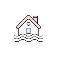 Flood Insurance icon illustration. Flood Insurance symbol isolated on white background vector