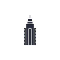 Skyscraper icon illustration. Skyscraper symbol isolated on white background vector