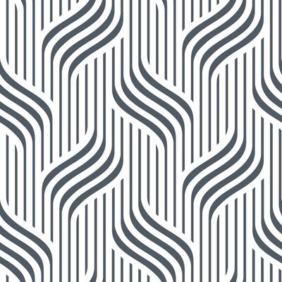 Seamless discreet pattern with wavy lines on a white background