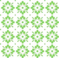 Abstract seamless pattern with green flowers on a white background vector