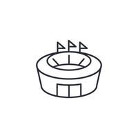 Stadium icon illustration. Stadium symbol isolated on white background vector