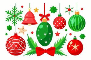 Beautiful Christmas Ornaments Graphics for Holiday Design Projects Ideal for Greeting Cards, Logos, Illustrations, Gift Tags, and Unique Seasonal Branding to Add Festive Elegance to Your Creations vector