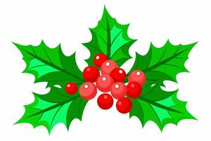 Elegant Christmas Holly Graphics for Holiday Design Projects Ideal for Greeting Cards, Logos, Illustrations, Gift Tags, and Unique Seasonal Branding to Add a Touch of Festive Tradition vector