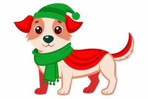 Adorable Christmas Dog Graphics for Holiday Design Projects Ideal for Logos, Illustrations, Gift Tags, and Unique Seasonal Branding to Add Festive Cheer to Your Creative Work vector