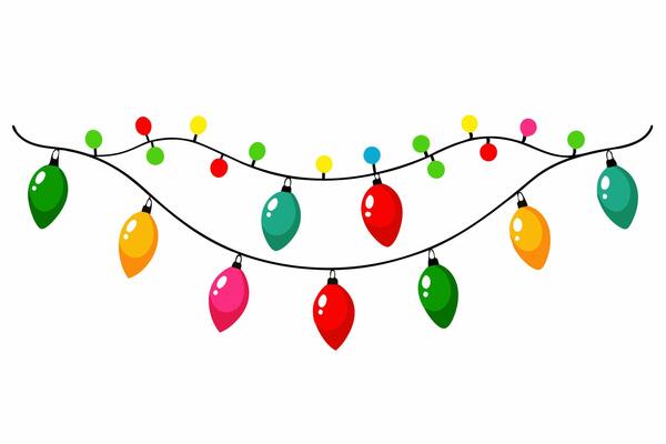 Bright Christmas Lights Graphics for Holiday Design Projects Ideal for Greeting Cards, Logos, Illustrations, Gift Tags, and Unique Seasonal Branding to Illuminate Your Festive Creations