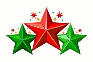 Bright Christmas Stars Graphics for Holiday Design Projects Ideal for Greeting Cards, Logos, Illustrations, Gift Tags, and Unique Seasonal Branding to Add a Touch of Festive Cheer vector