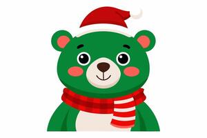 Adorable Christmas Teddy Graphics for Holiday Design Projects Ideal for Greeting Cards, Logos, Illustrations, Gift Tags, and Unique Seasonal Branding to Add a Touch of Festive Cheer vector