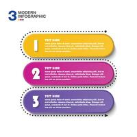 Modern infographic design with icons and 3 options or steps. vector