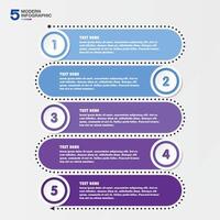 Modern infographic design with icons and 5 options or steps. vector