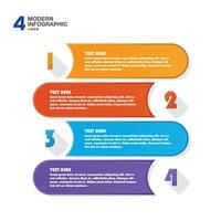 Modern infographic design with icons and 4 options or steps. vector