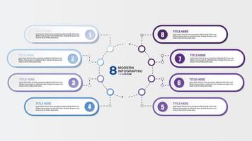 Modern infographic design with icons and 8 options or steps. vector