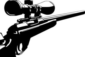 black sniper rifle without background vector