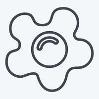 Icon Fried Egg. related to Breakfast symbol. line style. simple illustration vector
