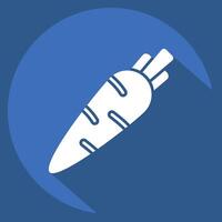 Icon Carrot. related to Breakfast symbol. long shadow style. simple illustration vector