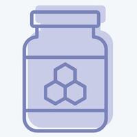 Icon Honey Jar. related to Breakfast symbol. two tone style. simple illustration vector