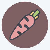 Icon Carrot. related to Breakfast symbol. color mate style. simple illustration vector